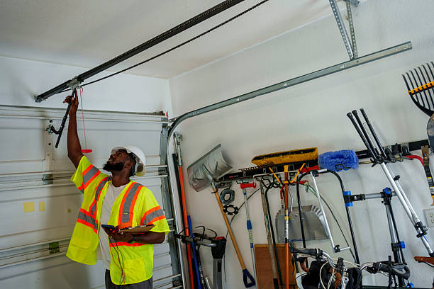 Professional Garage Door Panel Replacement technician working in Oak Grove, MN